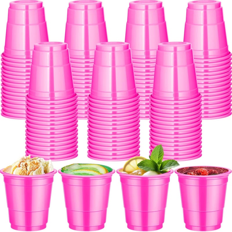 cssopenss 120 Pcs Pink Shot Cups pink Plastic Shot Glasses 2 oz Valentines Day shot Glasses Disposable for Drinking Tastings Served Snacks Jello Tastings and Samples - Image 1